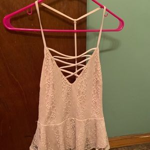 Charlotte Russe Lace Tank Top